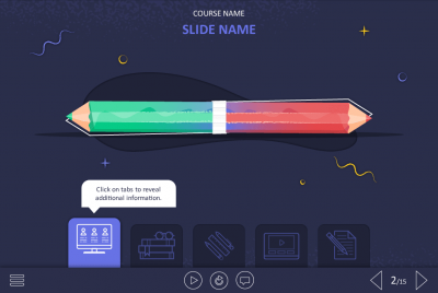 Two-colored Pencil Vector Image — Articulate Storyline Template