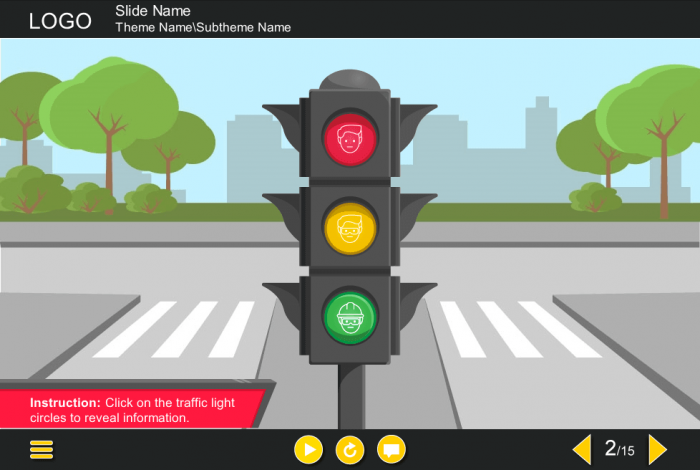 Traffic Buttons — eLearning Storyline Templates