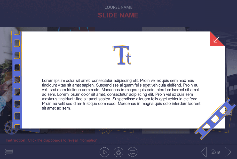 Clickable Clapboards — Storyline Template-50523 Clickable Clapboards — Storyline Template-50523