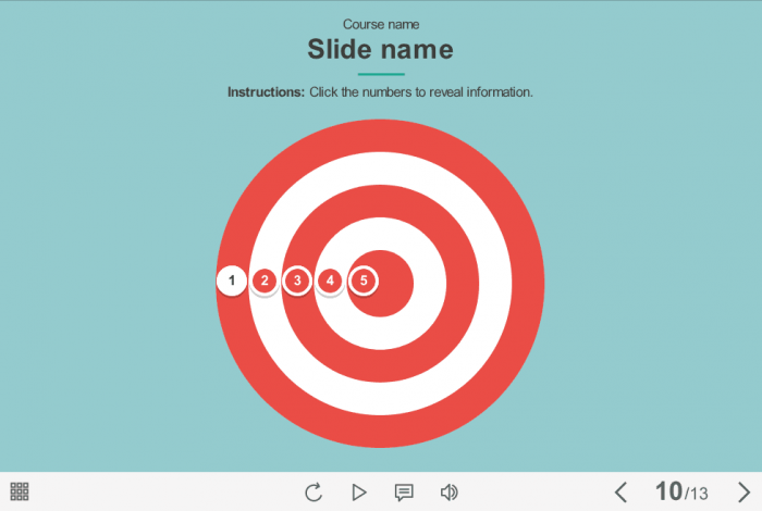 Clickable Numbers — Articulate Storyline Template