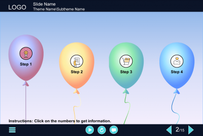 Interactive Balloons — Articulate Storyline Template