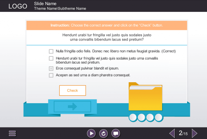 Single Choice Test — Download Storyline Templates