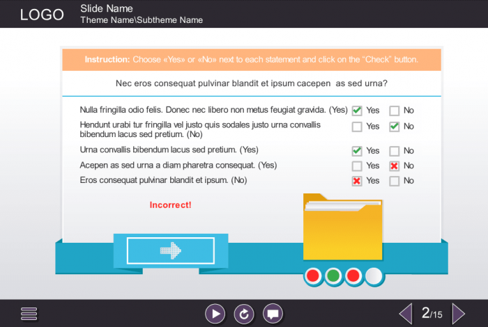 Yes / No Quiz — Download Articulate Storyline Templates