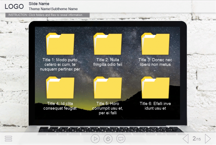 Clickable Folders — Lectora Template-0