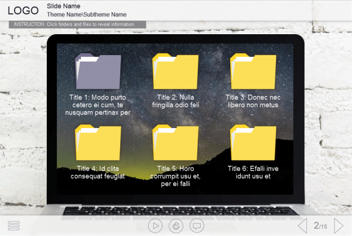 Clickable Folders — Trivantis Lectora Template