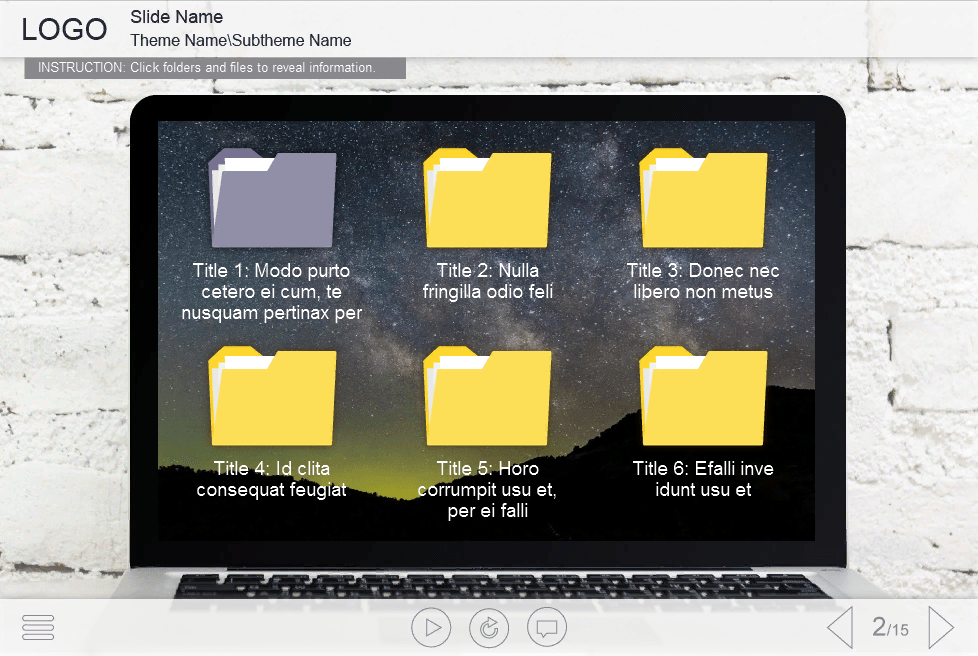 Clickable Folders — Trivantis Lectora Template Clickable Folders — Trivantis Lectora Template