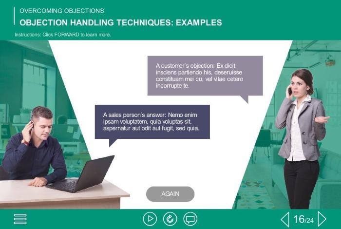 Green / White Background — eLearning Articulate Storyline Templates