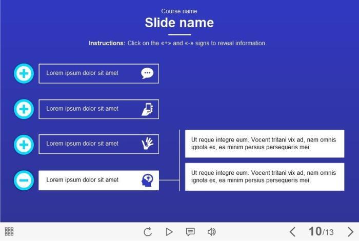 Blue Background — eLearning Lectora Templates