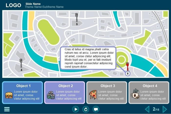 City Map — eLearning Lectora Templates
