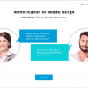 Two Cutout Characters Talking on Phone — eLearning Lectora Templates
