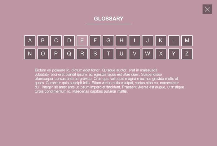 Glossary Slide — eLearning Storyline Templates