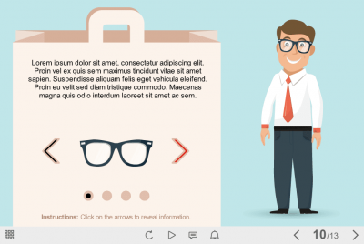 Vector Man Wearing Glasses — eLearning Storyline Templates