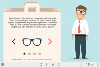 Vector Man Wearing Glasses — eLearning Trivantis Lectora Templates