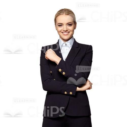 Businesswoman Smiles at Camera Cutout Photo-0