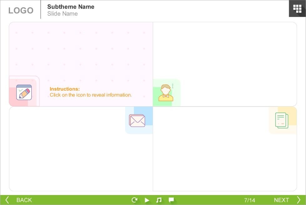 Clickable Icons — Articulate Storyline Template Clickable Icons — Articulate Storyline Template