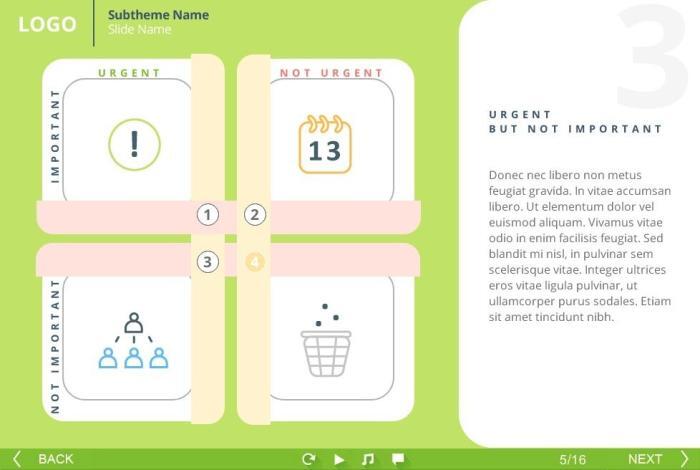 The Eisenhower Decision Matrix — eLearning Storyline Templates