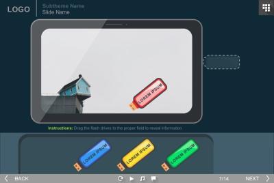 Dragging Flash Drive — Articulate Storyline Template