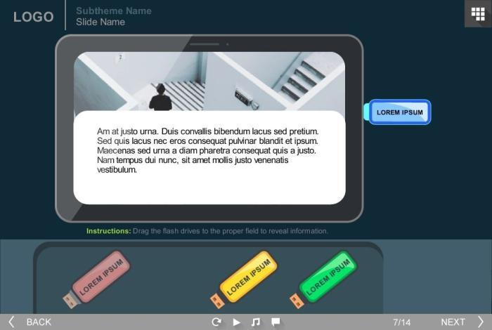 Blue Flash Drive — eLearning Storyline Templates
