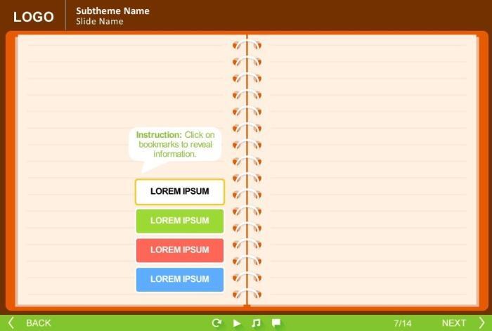 Colorful Buttons — Articulate Storyline Template