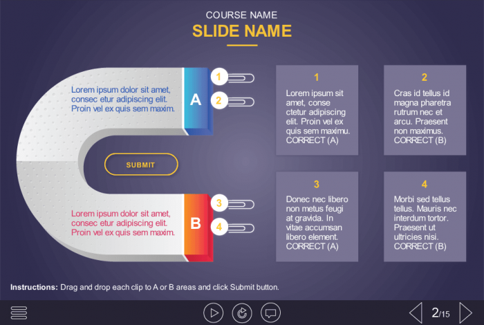 Drag the Clips — eLearning Storyline Templates