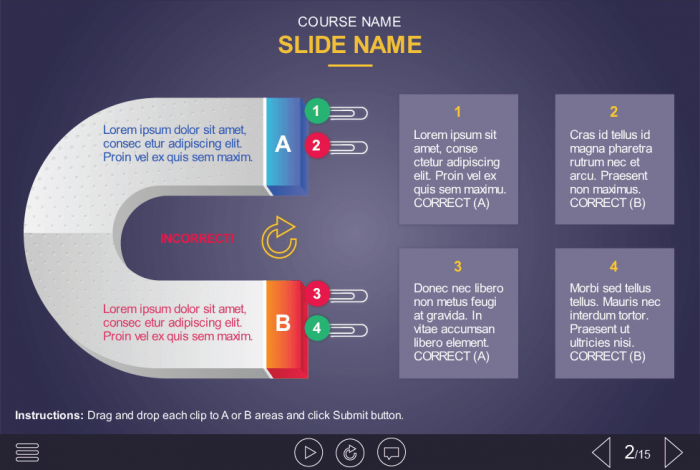 Quiz with Drag and Drop — eLearning Articulate Storyline Templates