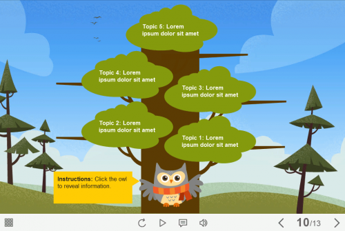 Interactive Owl — Trivantis Lectora Template