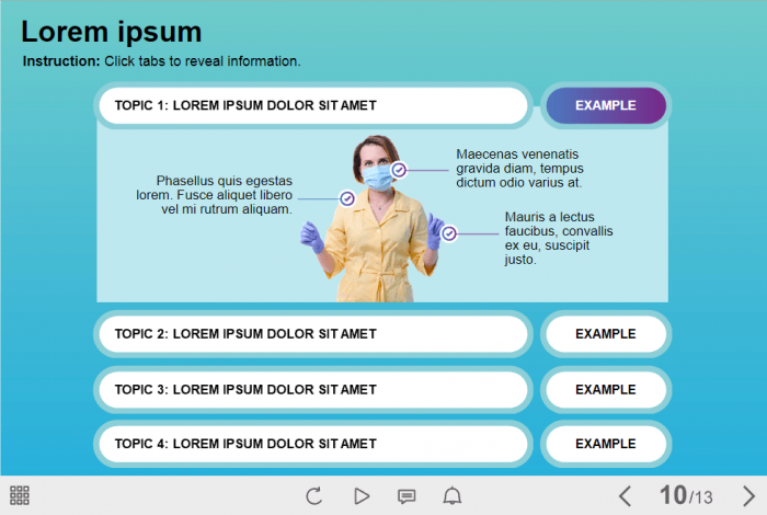 Tab with Cutout Doctor — eLearning Lectora Templates