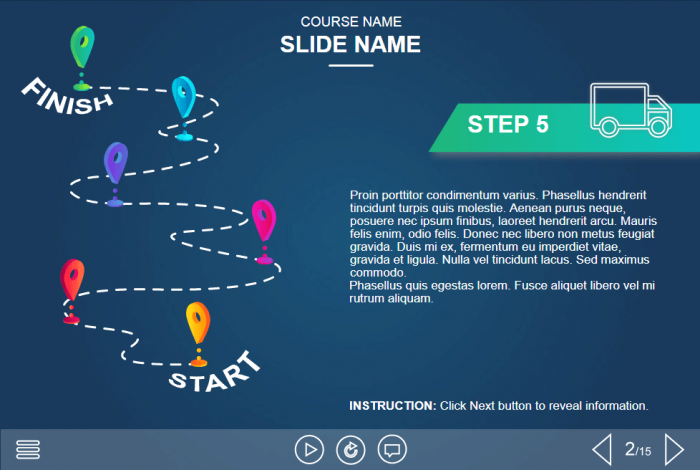 Slide with Markers — eLearning Lectora Publisher Templates