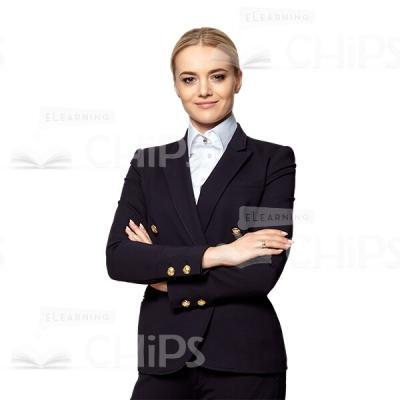Businesswoman with Crossed Arms Cutout Photo-0