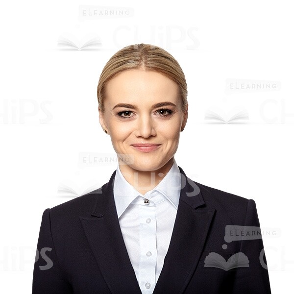 Happy Businesswoman Smiles at Camera Cutout Image-0