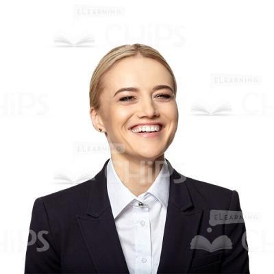 Satisfied Businesswoman Laughing Cutout Image-0