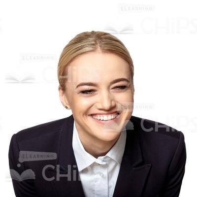 Nice Business Lady Laughing Cutout Image-0