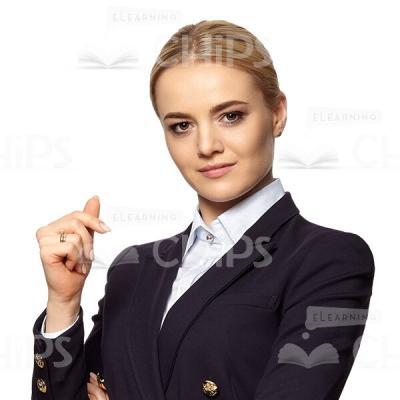 Nice Business Lady Standing Half Turned Cutout Picture-51086