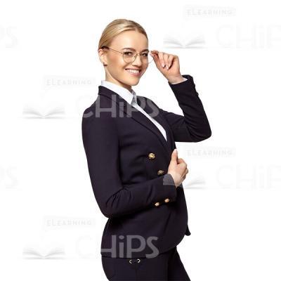 Smiling Woman Standing Turned To Camera Cutout Image-0