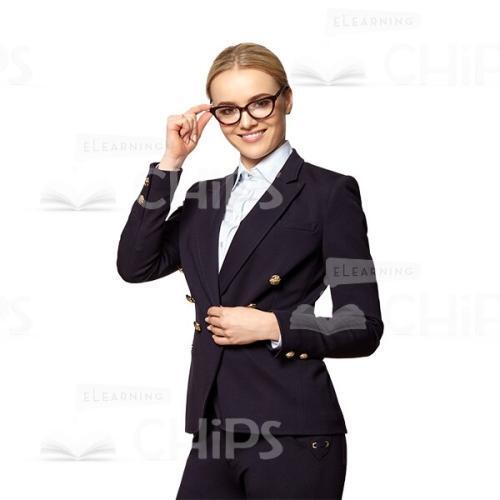 Cutout Image of Smiling Businesswoman Standing Half-turned-0