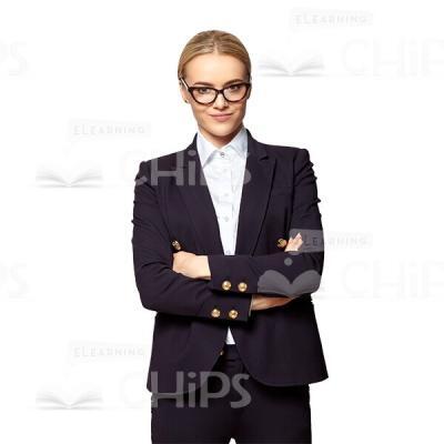 Self-Confident Businesswoman Crossed Arms Cutout Picture-0