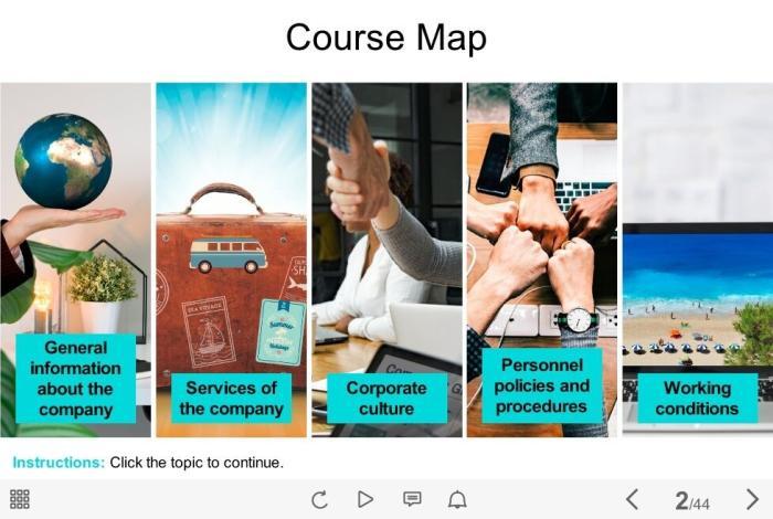 Custom Course Map — eLearning Articulate Storyline Templates
