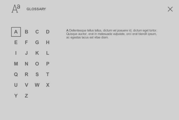 Slide with Glossary — Articulate Storyline Template