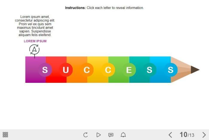 Colorful Pencil — Download Lectora Templates