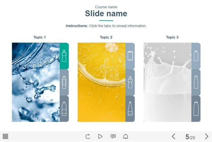 Clickable Cards — eLearning Lectora Templates