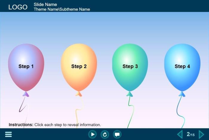 Clickable Balloons — Lectora Template-0