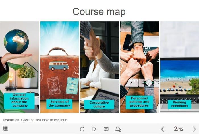 Custom Course Map — eLearning Lectora Publisher Templates
