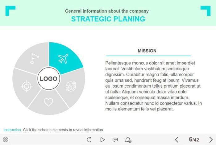 Buttons in Circle — eLearning Trivantis Lectora Templates