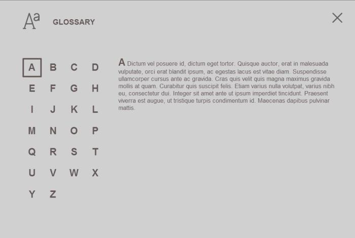 Glossary Slide — Download Lectora Inspire Templates