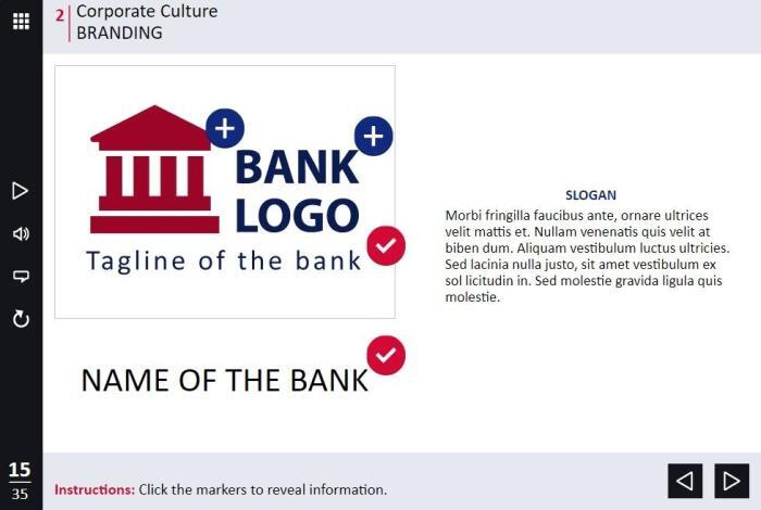 Banking / Financial Industry Welcome Course Starter Template — Trivantis Lectora-53056
