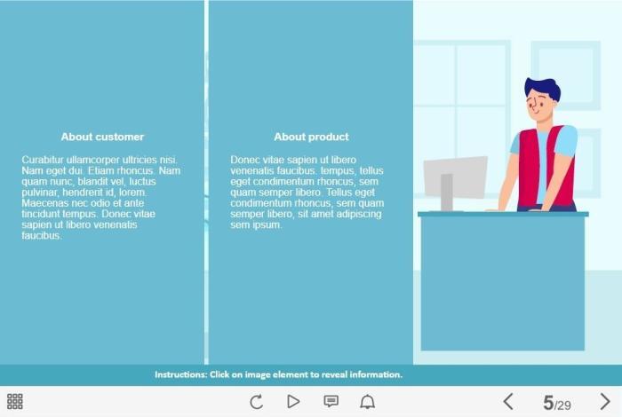 Blue Background — eLearning Lectora Inspire Templates