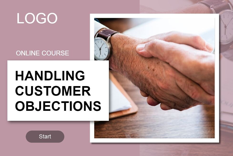 Handling Customer Objections Course Starter Template — Trivantis Lectora-0