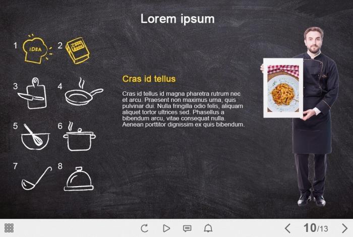 Cutout Man Chef — eLearning Captivate Template