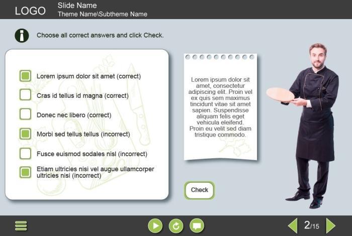 Multiple Choice Quiz — Download Adobe Captivate Templates