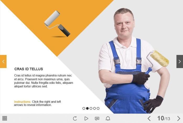 Cutout Middle-aged Worker — Download Adobe Captivate Templates